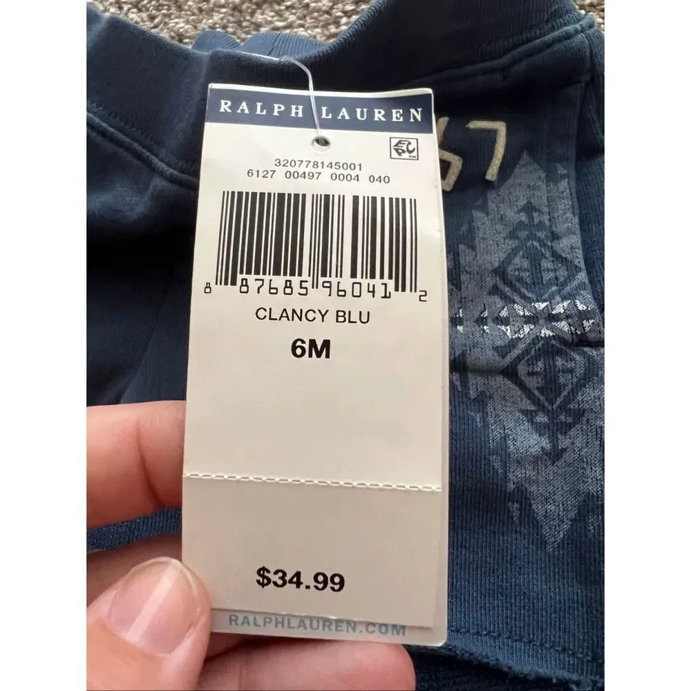 Ralph Lauren Blue Infant Boy Shorts Size 6 Month NEW